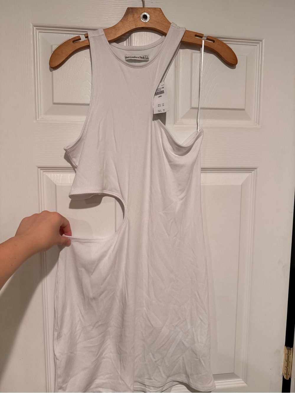 Abercrombie & Fitch White Cutout Tank Dress